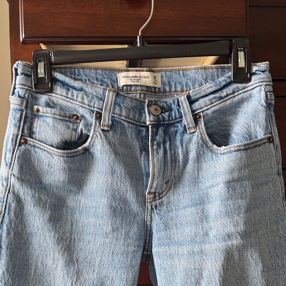 Abercrombie & Fitch Light Blue Straight Leg Jeans